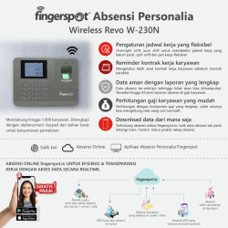 Mesin Absensi Sidik Jari Fingerspot - Revo W 230N WiFi