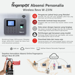 Mesin Absensi Fingerprint Sidik Jari Fingerspot - Revo W-231N