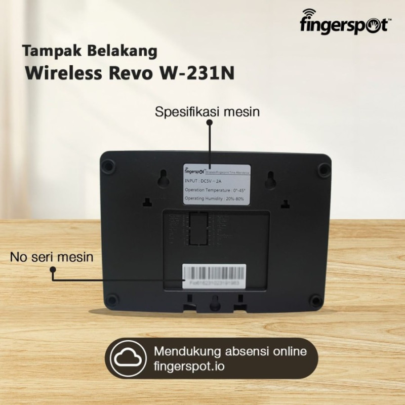 Mesin Absensi Fingerprint Sidik Jari Fingerspot - Revo W-231N