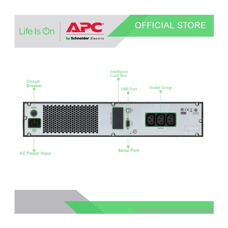 UPS APC Easy UPS On-Line 1000VA 800W SRV Rack-Mount SRV1KRIRK