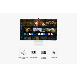 SAMSUNG SMART MONITOR 32 INCH M8 M80F VA UHD 4K 2160P 4MS 60HZ HDR10/HRD10+ CERTIFIED ERGONOMIC + SPEAKER
