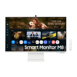 SAMSUNG SMART MONITOR 32 INCH M8 M80F VA UHD 4K 2160P 4MS 60HZ HDR10/HRD10+ CERTIFIED ERGONOMIC + SPEAKER
