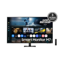 SAMSUNG SMART AI MONITOR 43 INCH M7 M70F VA UHD 4K 2160P 4MS 60HZ HDR10 HDMI USB-C BLUETOOTH BUILT-IN SPEAKER