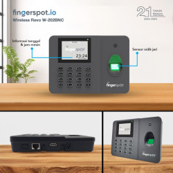 Mesin Absensi Sidik Jari Fingerprint WiFi - Fingerspot Revo W-202BNC